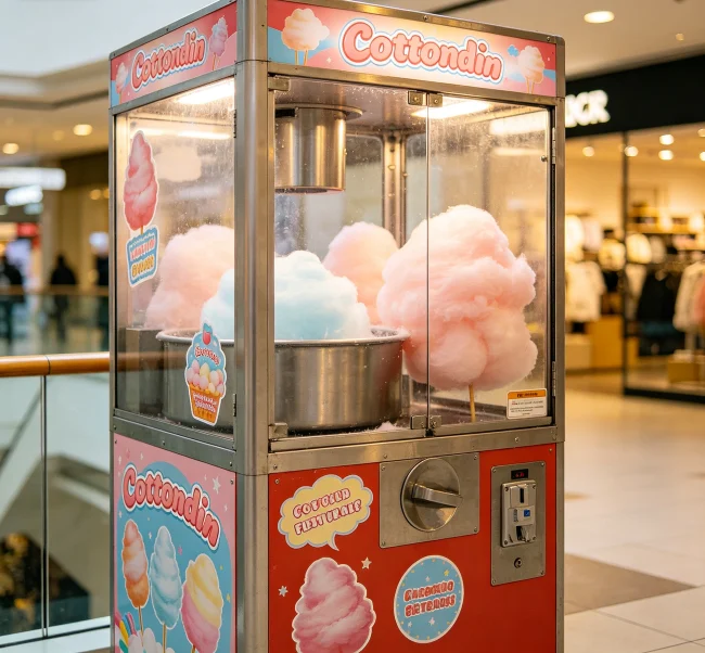 cotton candy vending machine ROI