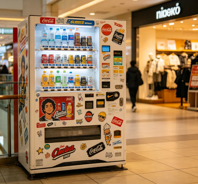 How many drinks can you put in a vending machine?