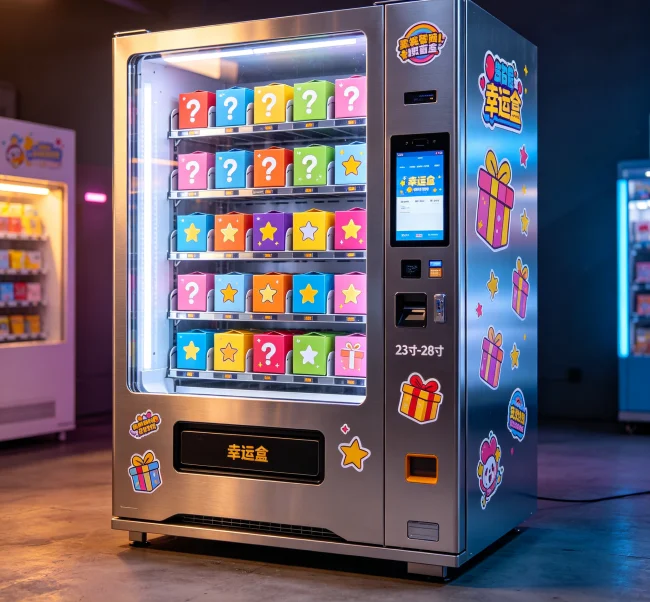 What can you get from a Lucky Box vending machine?