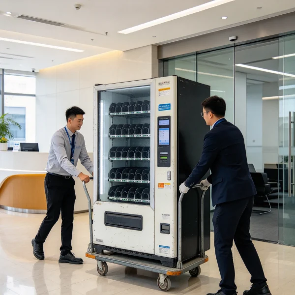 Hand counting coins and dollar bills from a vending machine cash box